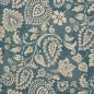 Preview: Double Slub Musselin Haren Jeansoptik mit Blüten by Swafing 